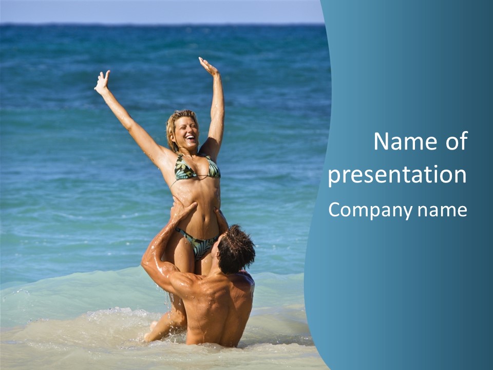 Two People Pacific Lifestyle PowerPoint Template