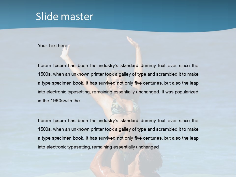 Two People Pacific Lifestyle PowerPoint Template