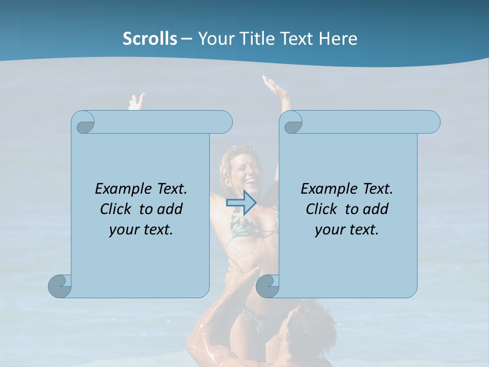 Two People Pacific Lifestyle PowerPoint Template