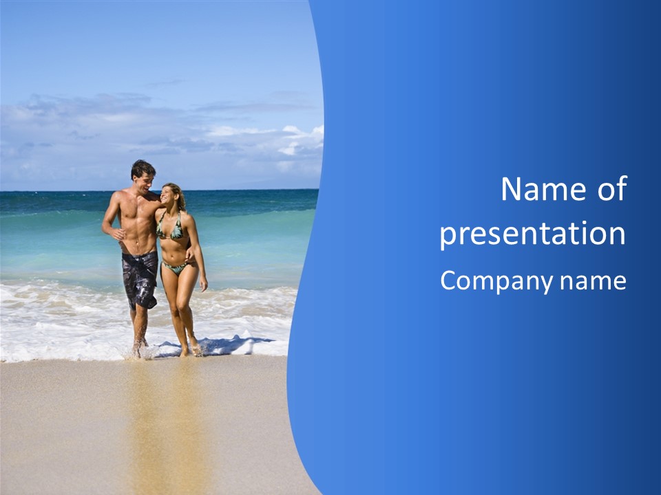 Caucasian Fun Smiling PowerPoint Template