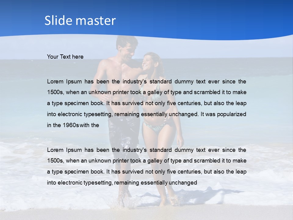 Caucasian Fun Smiling PowerPoint Template