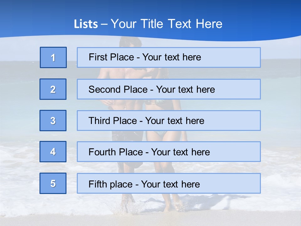 Caucasian Fun Smiling PowerPoint Template