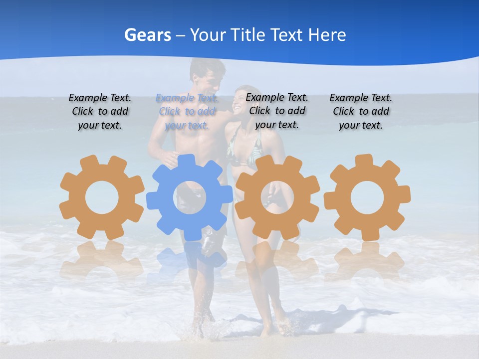 Caucasian Fun Smiling PowerPoint Template