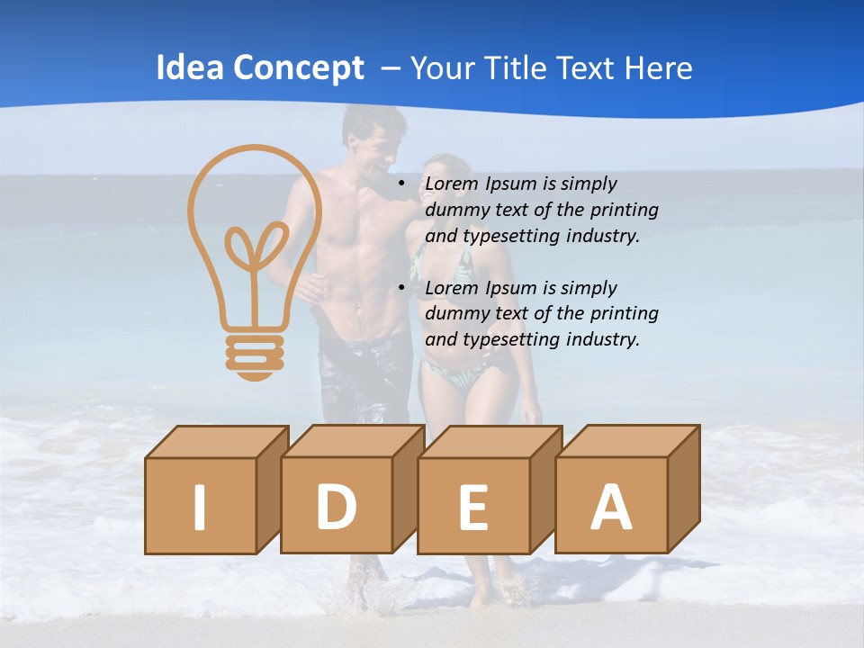 Caucasian Fun Smiling PowerPoint Template