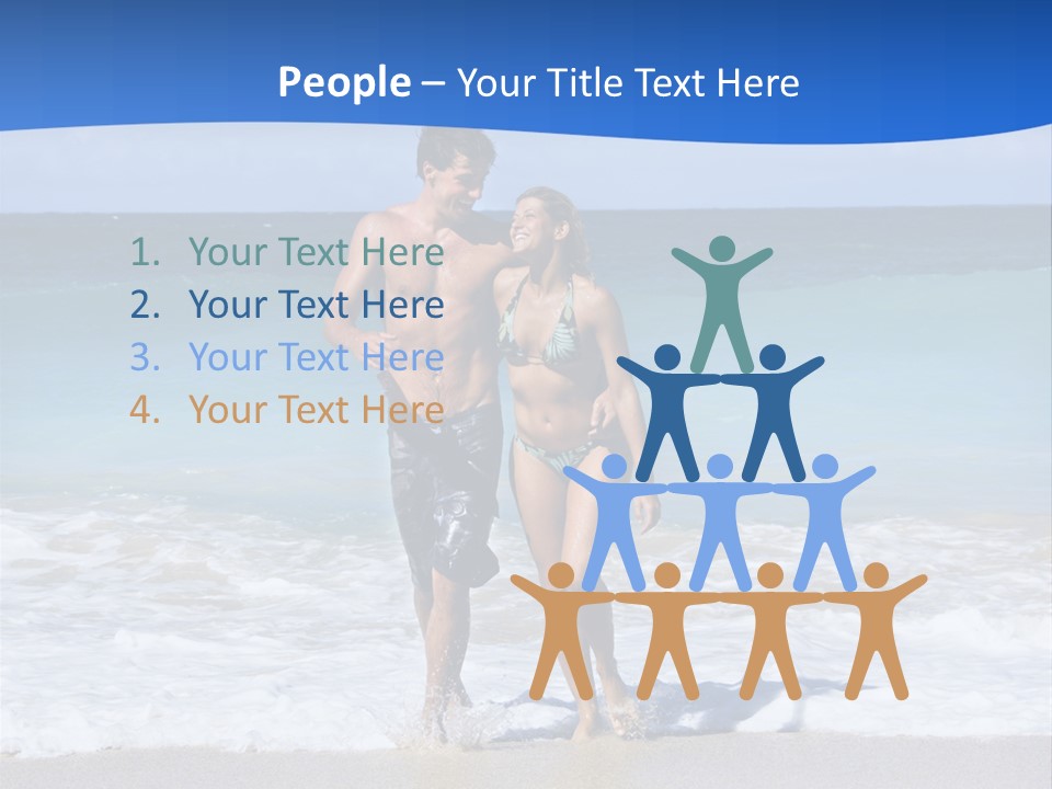 Caucasian Fun Smiling PowerPoint Template