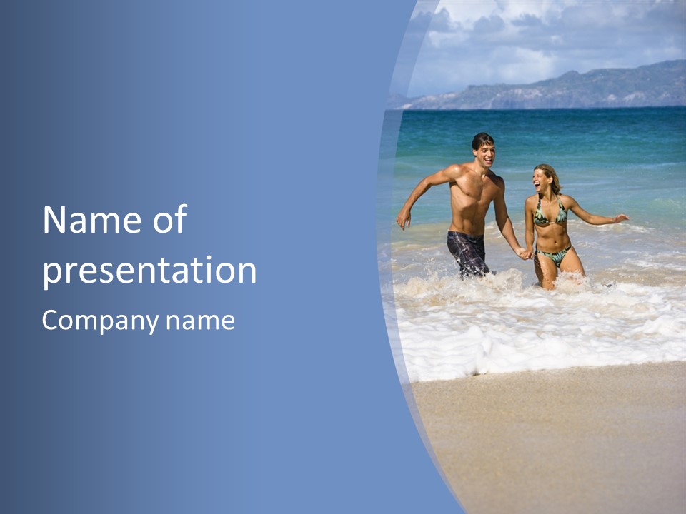 Recreation Hawaii Two People PowerPoint Template