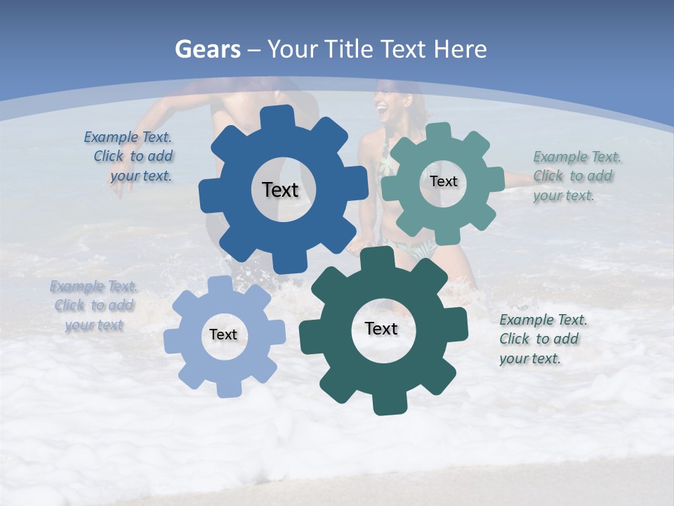 Recreation Hawaii Two People PowerPoint Template