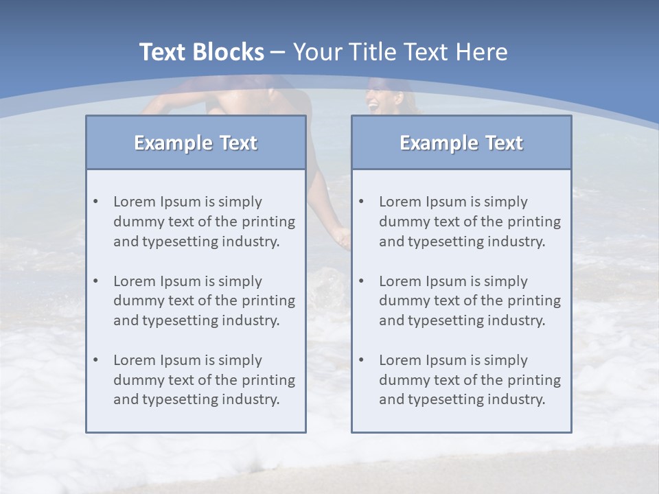 Recreation Hawaii Two People PowerPoint Template