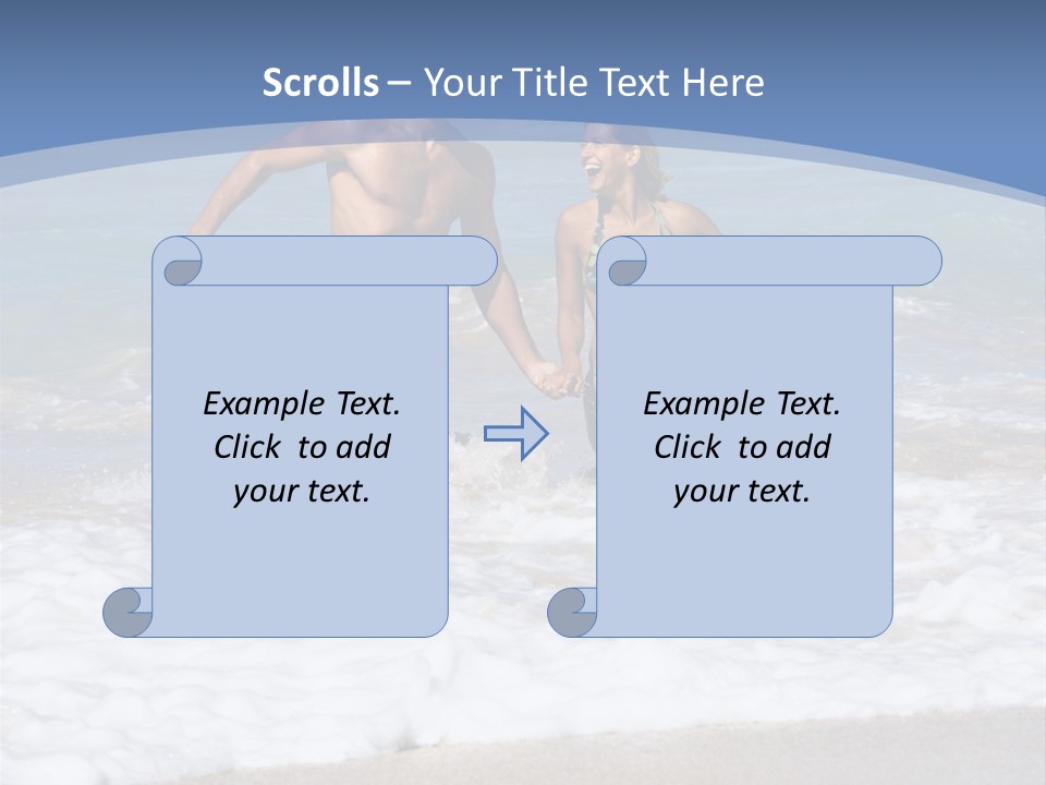 Recreation Hawaii Two People PowerPoint Template