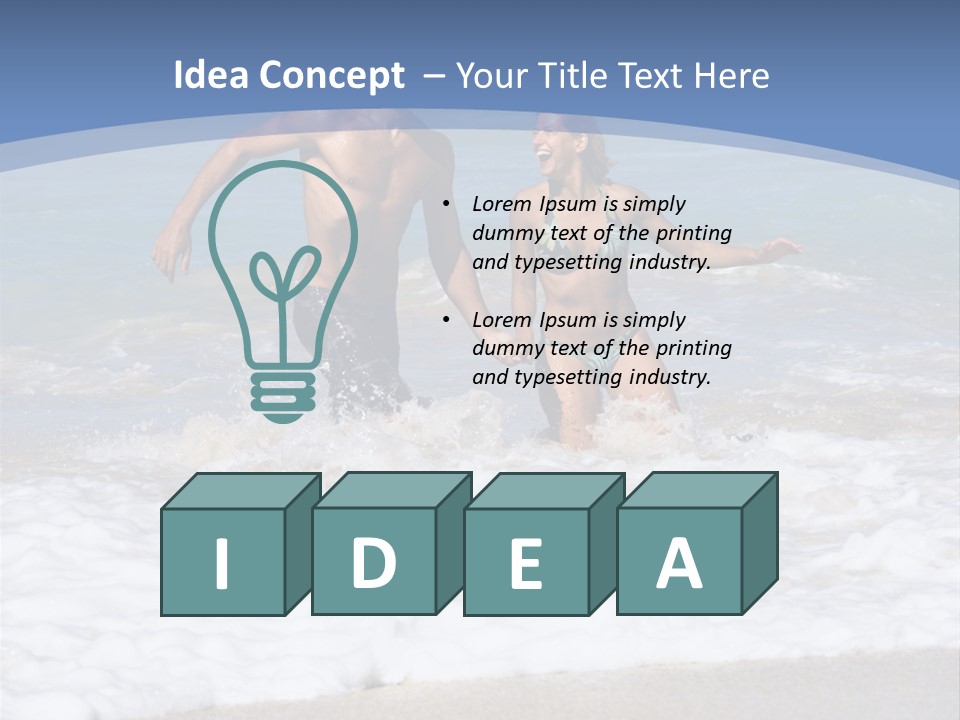 Recreation Hawaii Two People PowerPoint Template