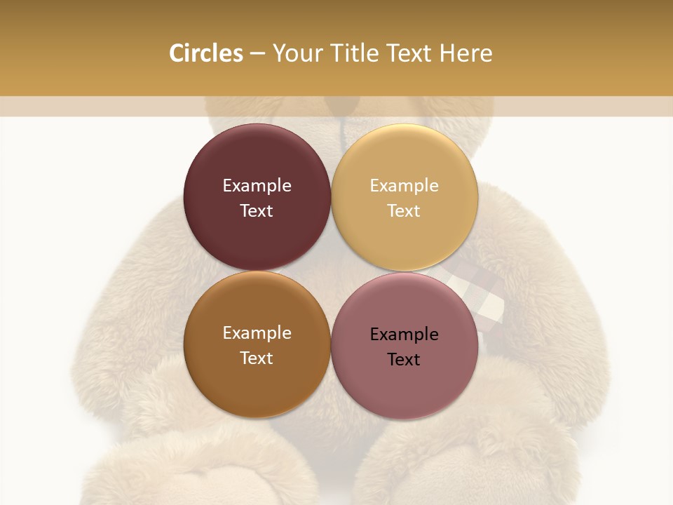 Teddie Playing Retro PowerPoint Template