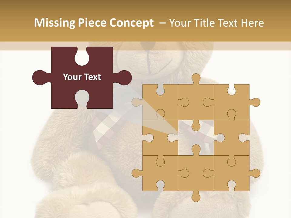 Teddie Playing Retro PowerPoint Template