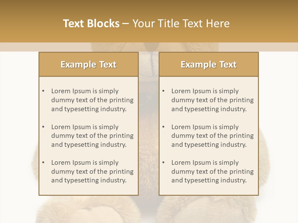 Teddie Playing Retro PowerPoint Template