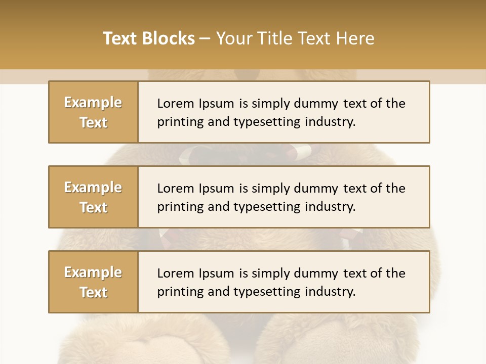 Teddie Playing Retro PowerPoint Template