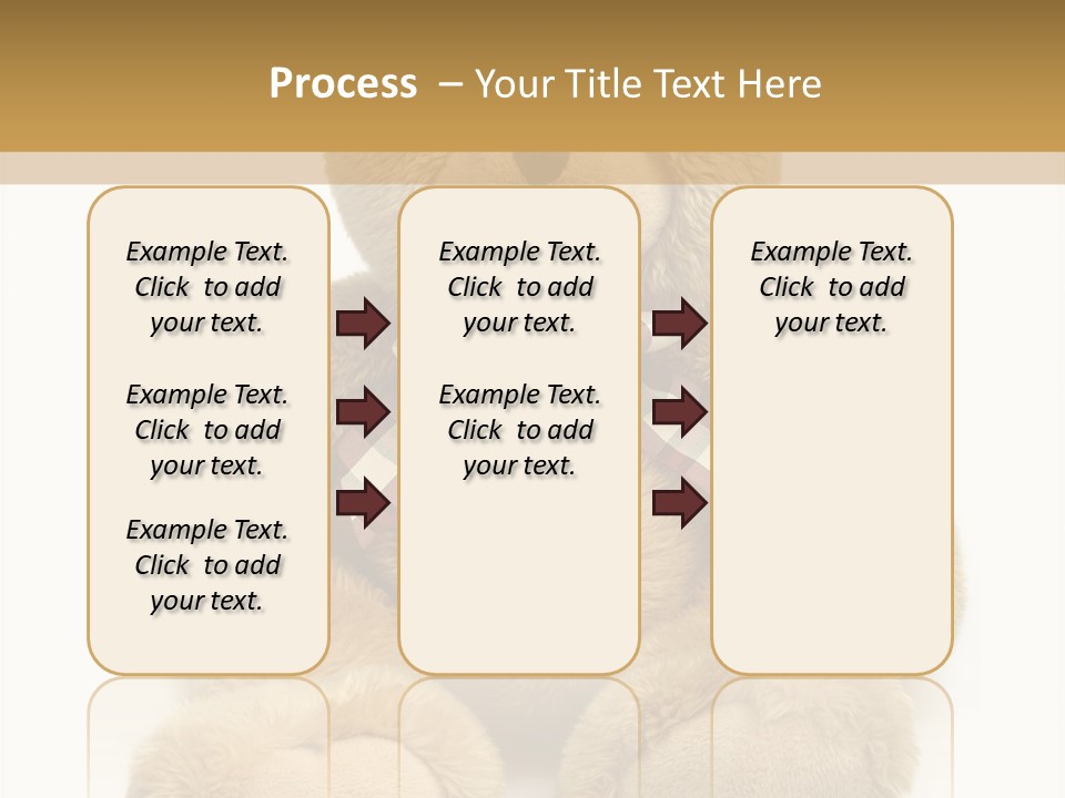 Teddie Playing Retro PowerPoint Template