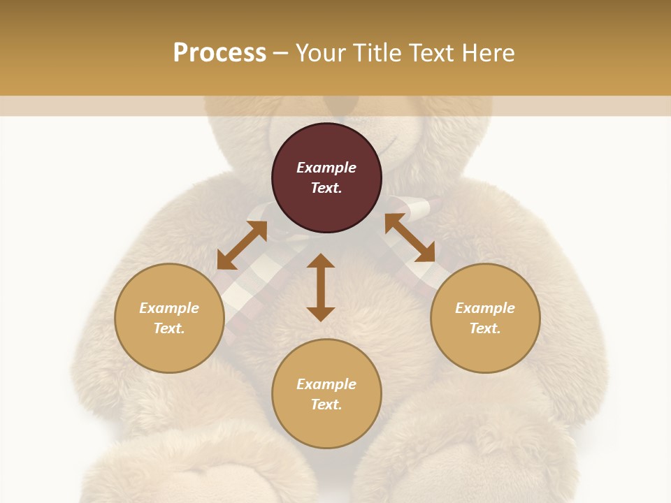 Teddie Playing Retro PowerPoint Template