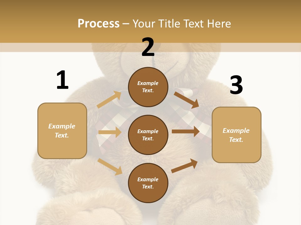 Teddie Playing Retro PowerPoint Template