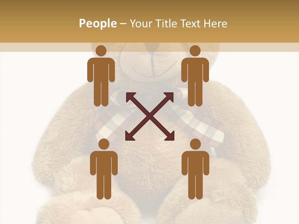 Teddie Playing Retro PowerPoint Template