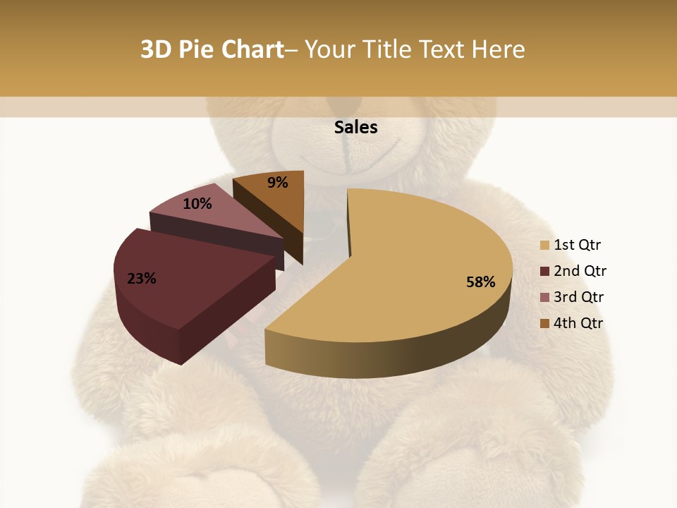 Teddie Playing Retro PowerPoint Template