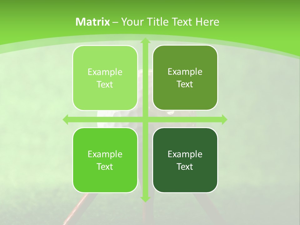 Green Golfing Sphere PowerPoint Template