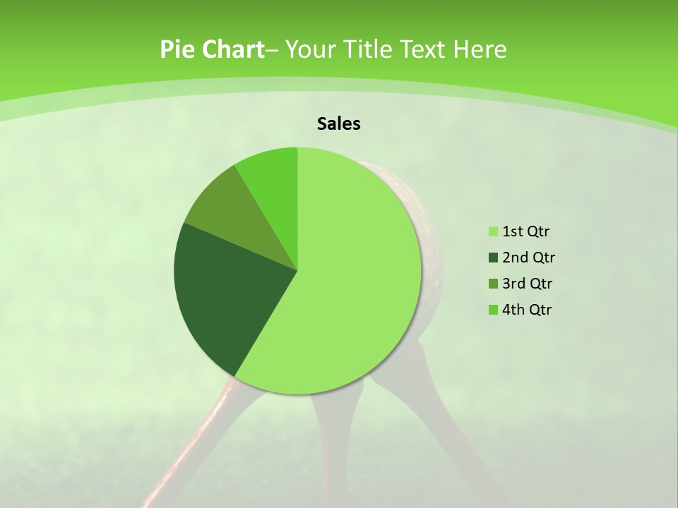 Green Golfing Sphere PowerPoint Template