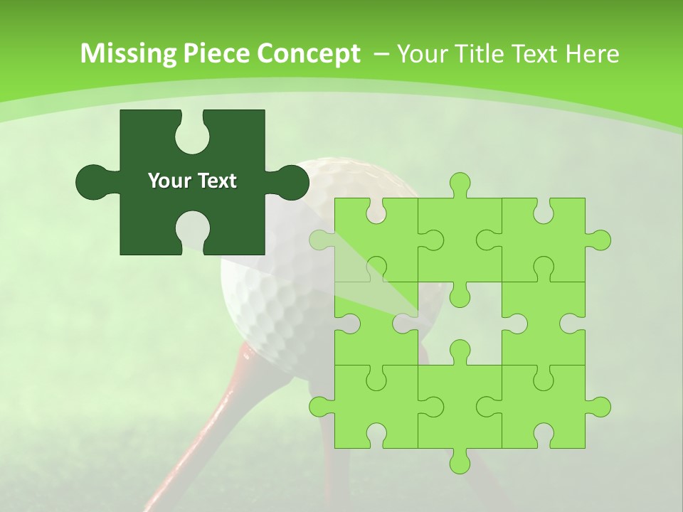 Green Golfing Sphere PowerPoint Template