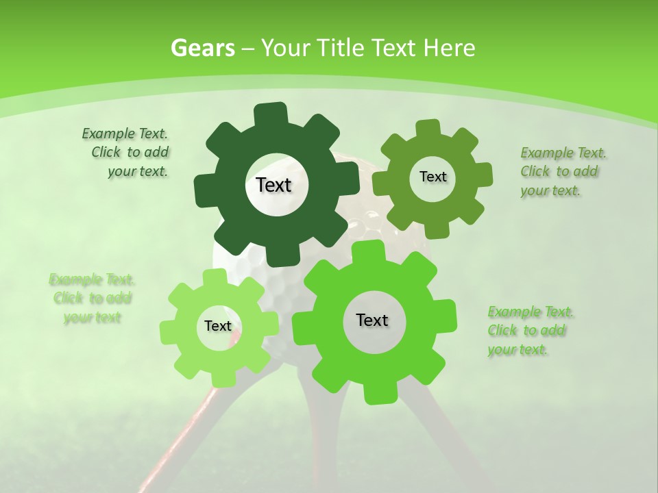 Green Golfing Sphere PowerPoint Template