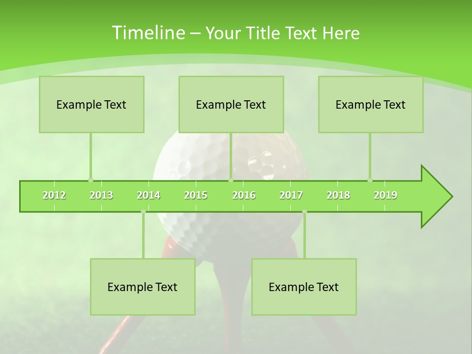 Green Golfing Sphere PowerPoint Template