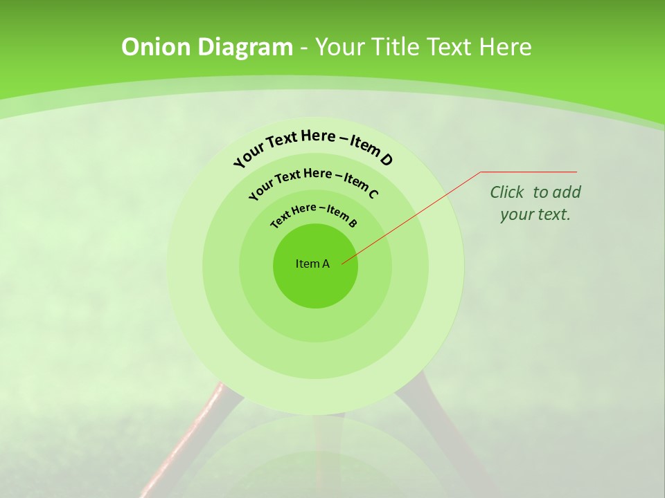 Green Golfing Sphere PowerPoint Template