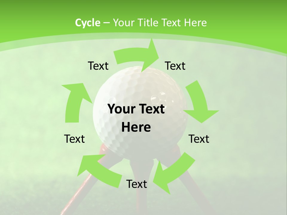 Green Golfing Sphere PowerPoint Template