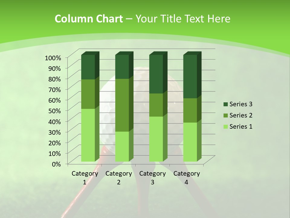 Green Golfing Sphere PowerPoint Template
