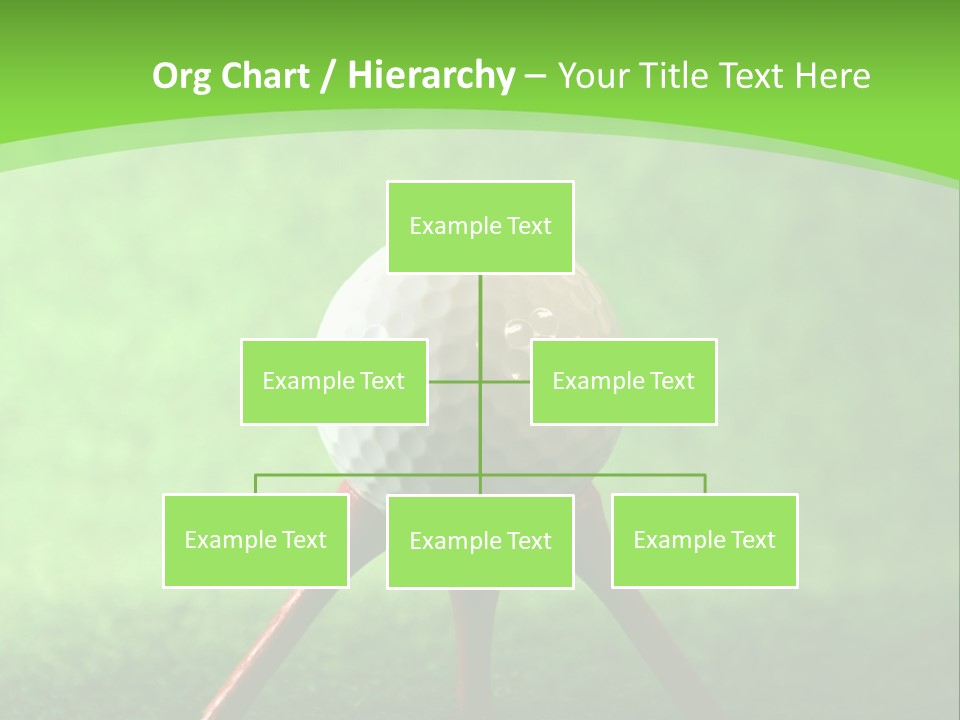 Green Golfing Sphere PowerPoint Template