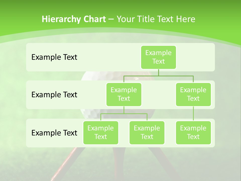 Green Golfing Sphere PowerPoint Template