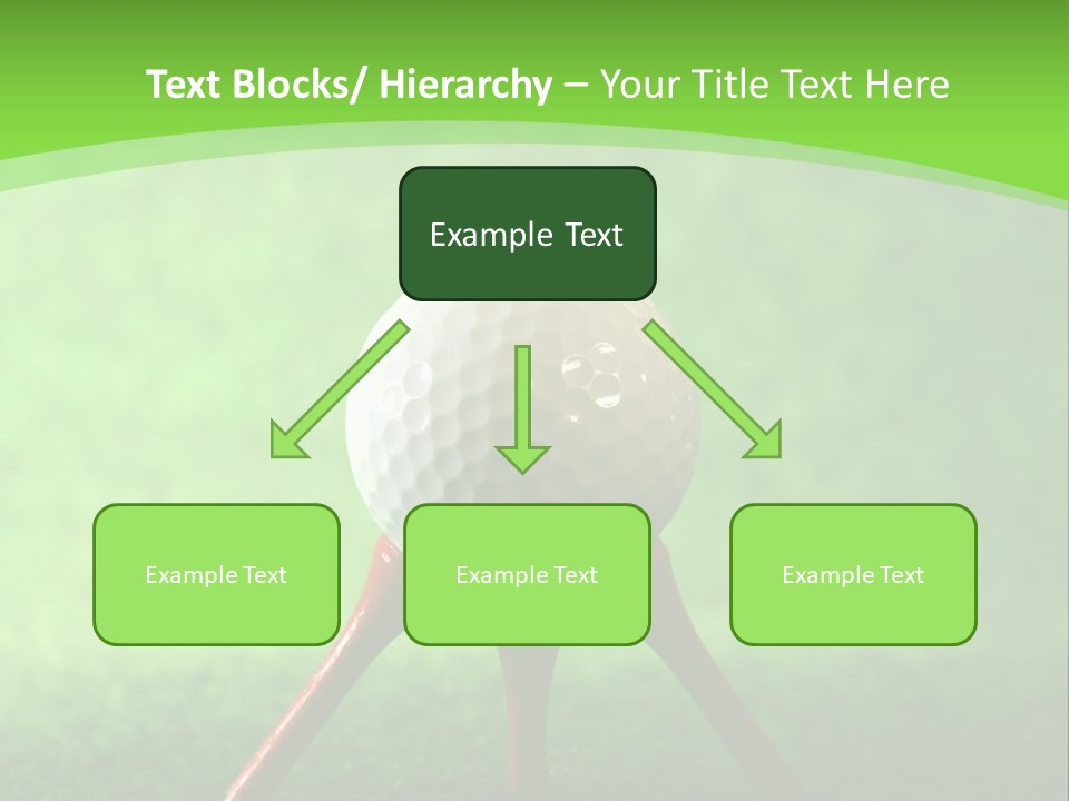 Green Golfing Sphere PowerPoint Template
