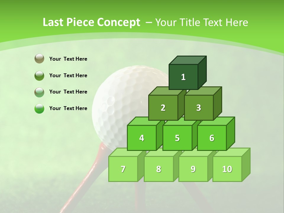 Green Golfing Sphere PowerPoint Template