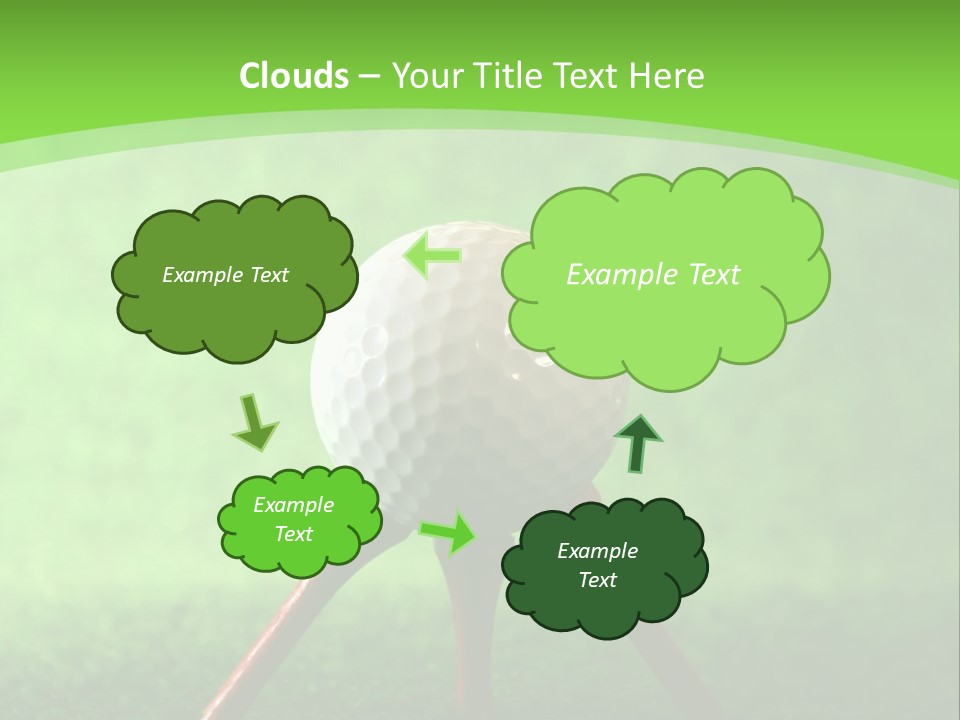 Green Golfing Sphere PowerPoint Template
