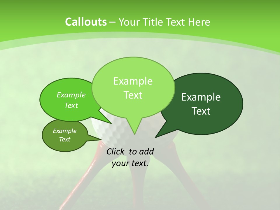 Green Golfing Sphere PowerPoint Template