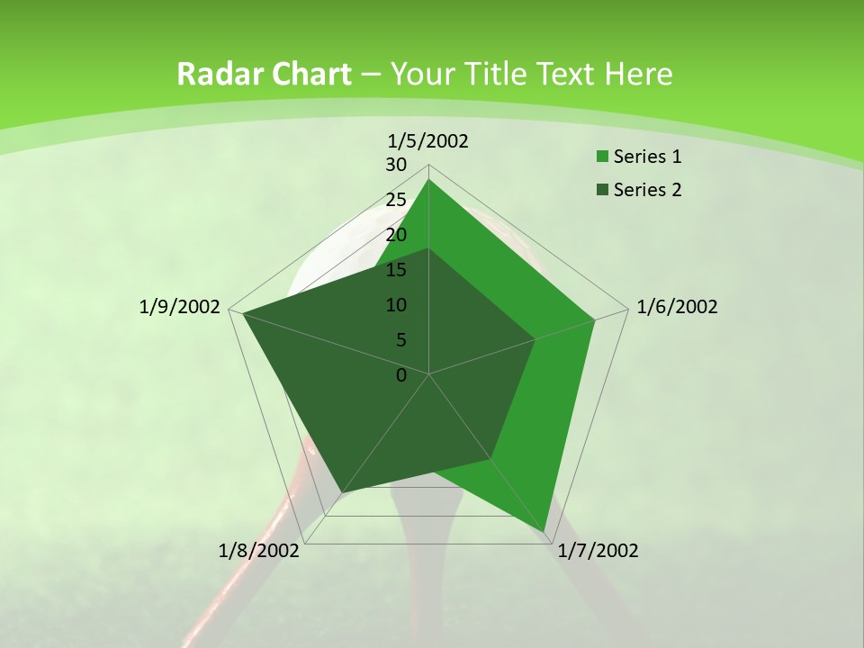 Green Golfing Sphere PowerPoint Template