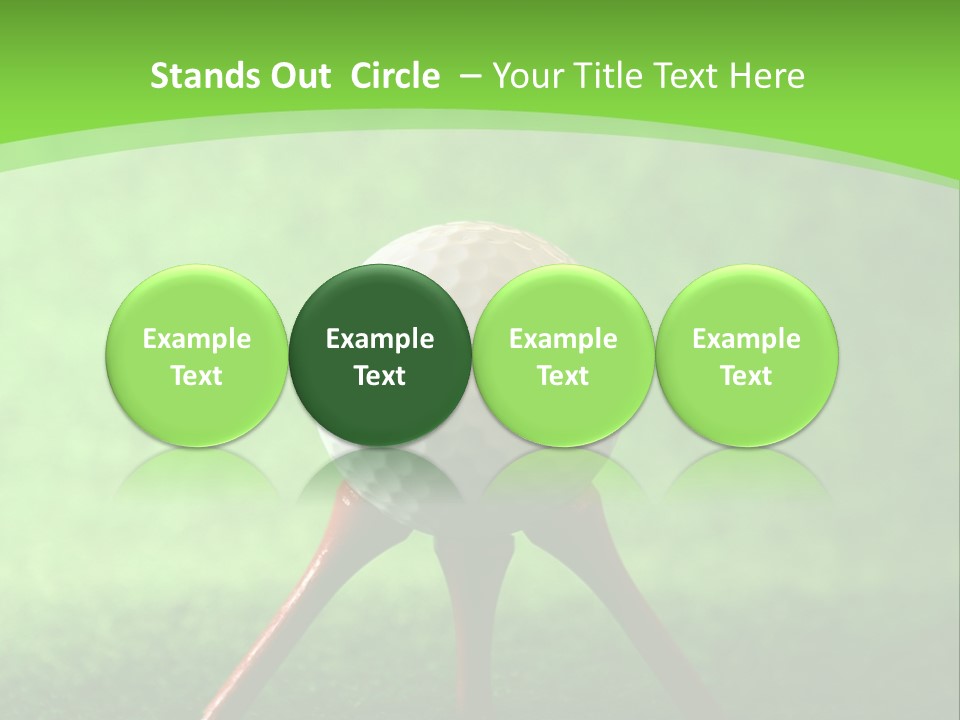 Green Golfing Sphere PowerPoint Template