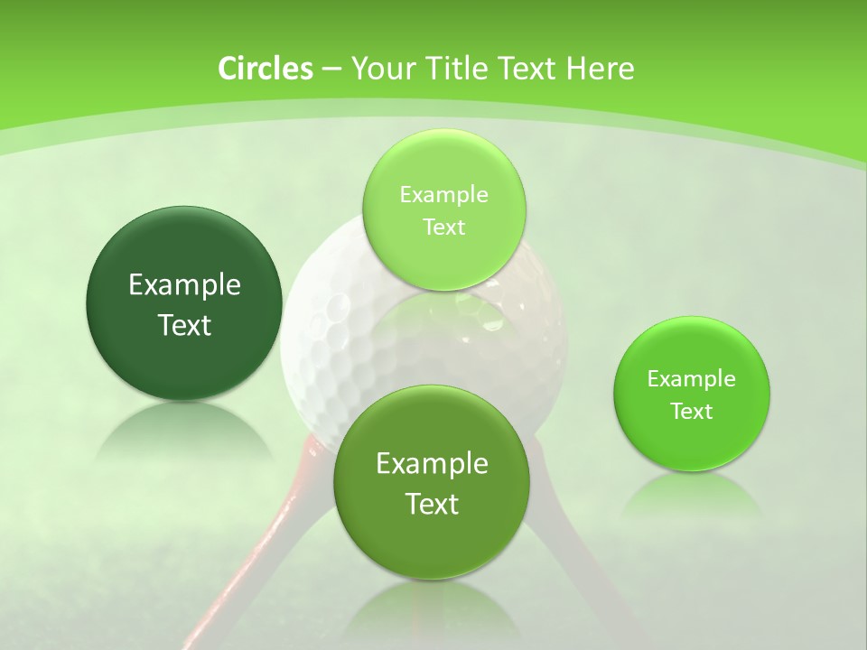 Green Golfing Sphere PowerPoint Template