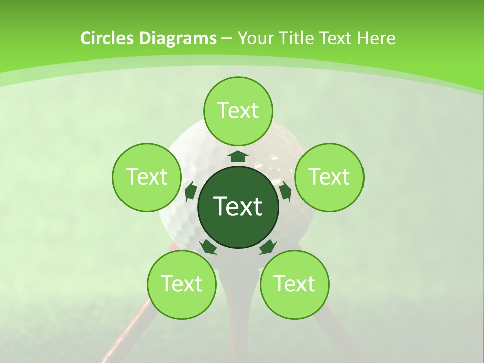 Green Golfing Sphere PowerPoint Template