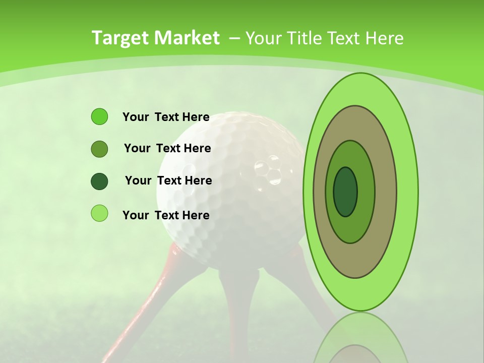 Green Golfing Sphere PowerPoint Template