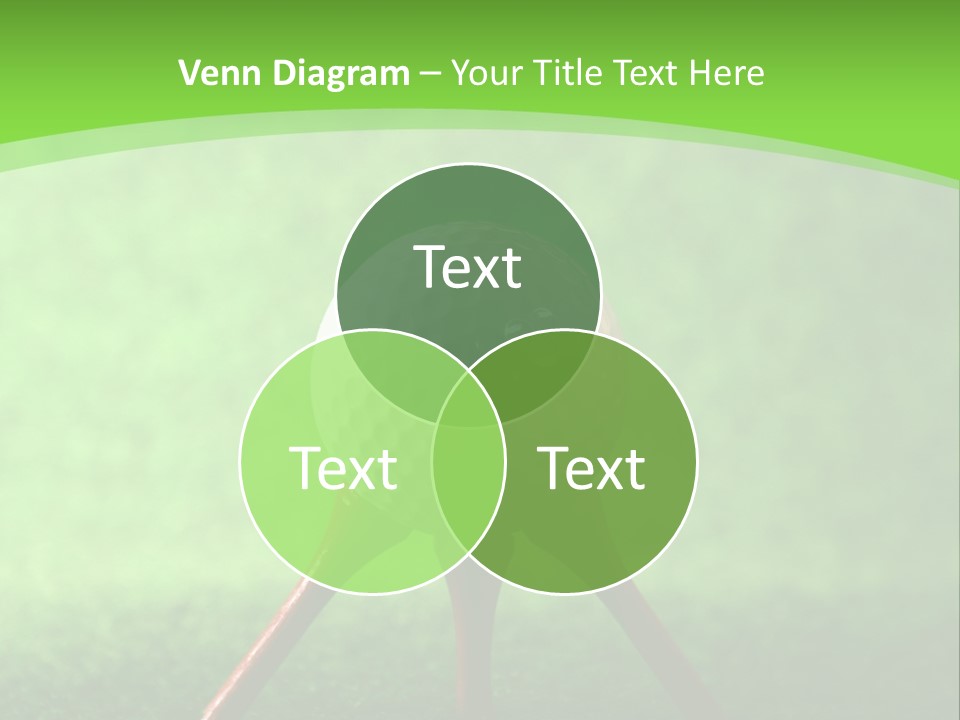 Green Golfing Sphere PowerPoint Template