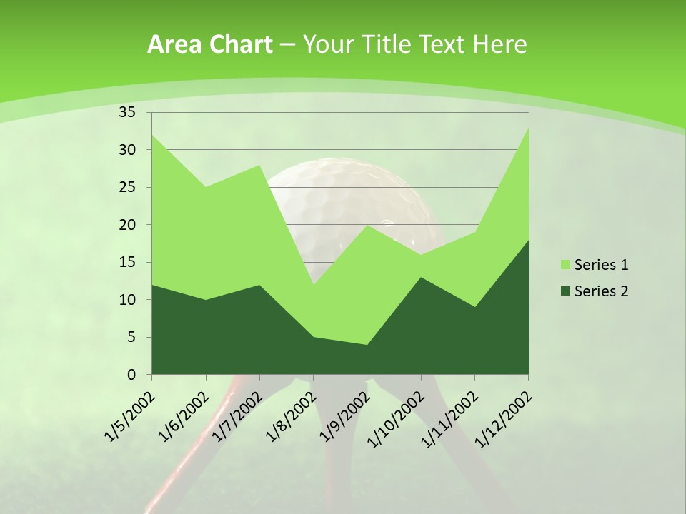 Green Golfing Sphere PowerPoint Template