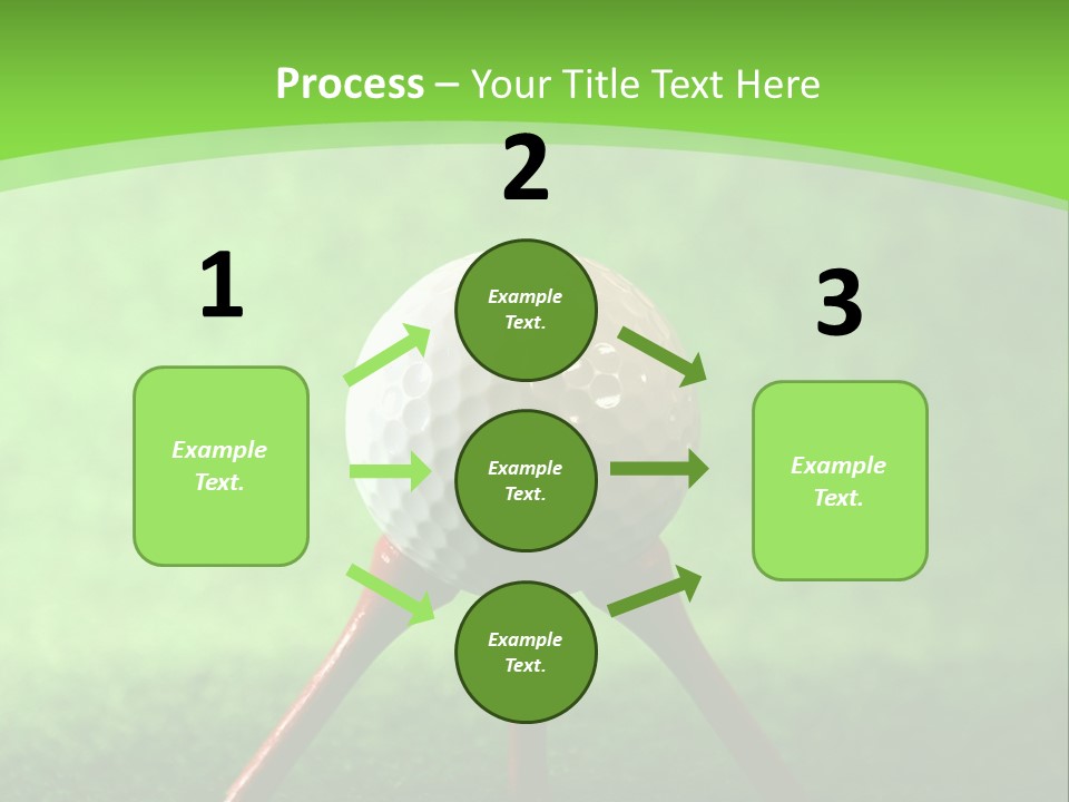 Green Golfing Sphere PowerPoint Template