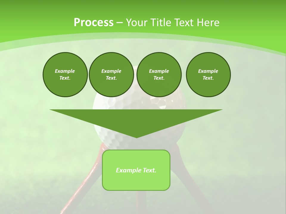 Green Golfing Sphere PowerPoint Template