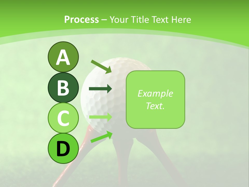 Green Golfing Sphere PowerPoint Template