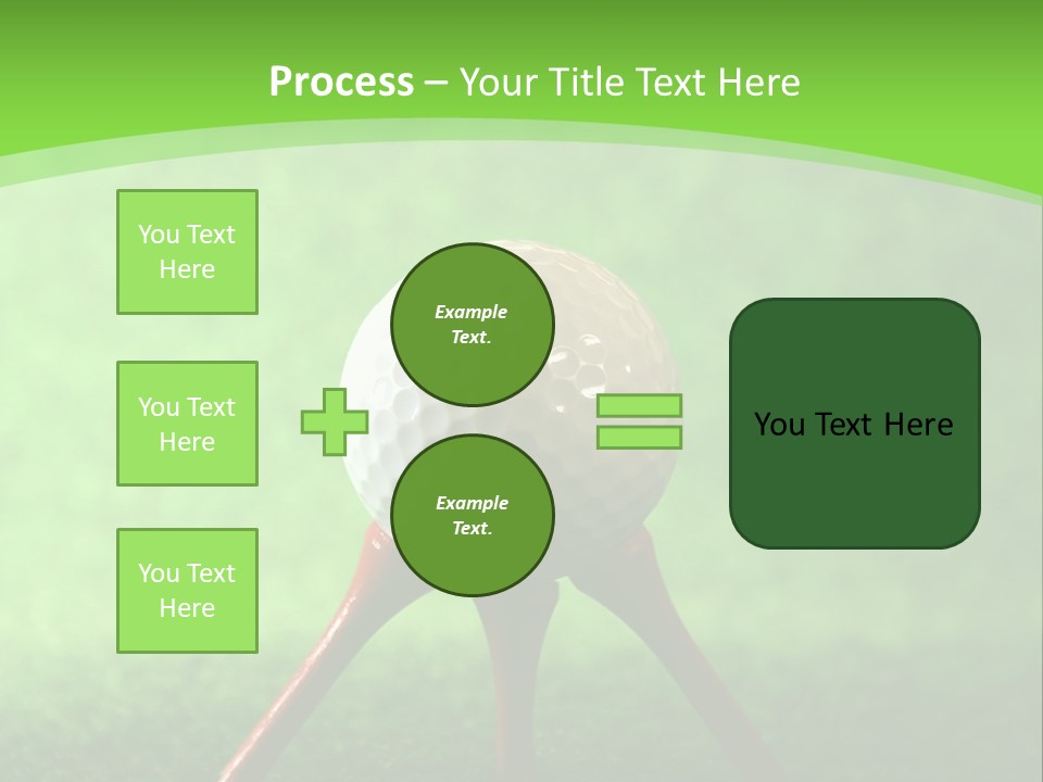 Green Golfing Sphere PowerPoint Template