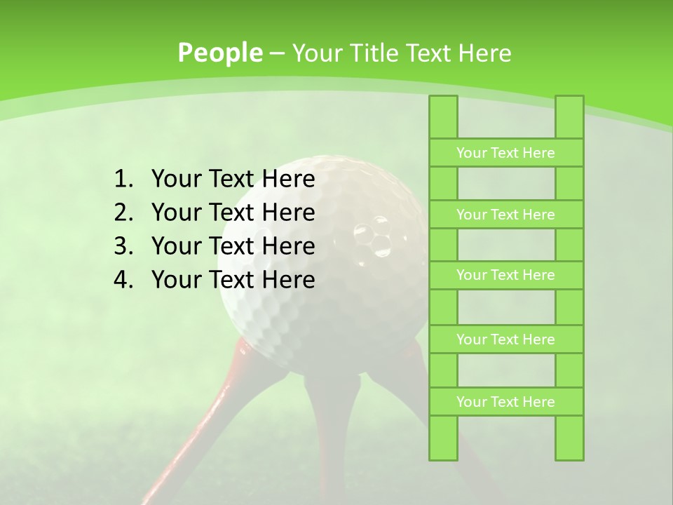 Green Golfing Sphere PowerPoint Template