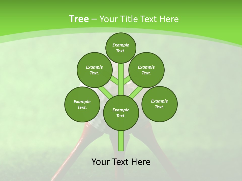 Green Golfing Sphere PowerPoint Template